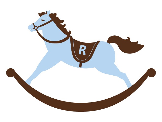 Personalized Rocking Horse Wall Decal for a Boy's Room | weeDECOR