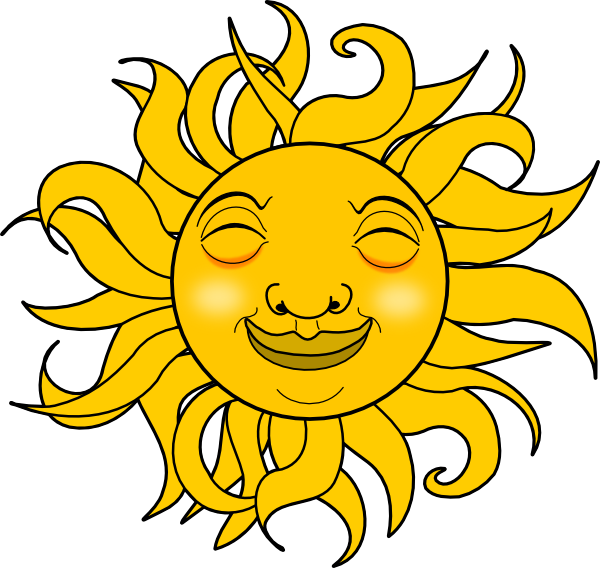 Smiling Sun clip art - vector clip art online, royalty free ...