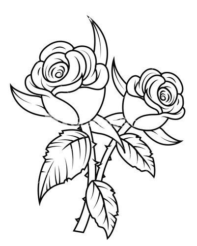 Roses Clipart Black And White - Tumundografico