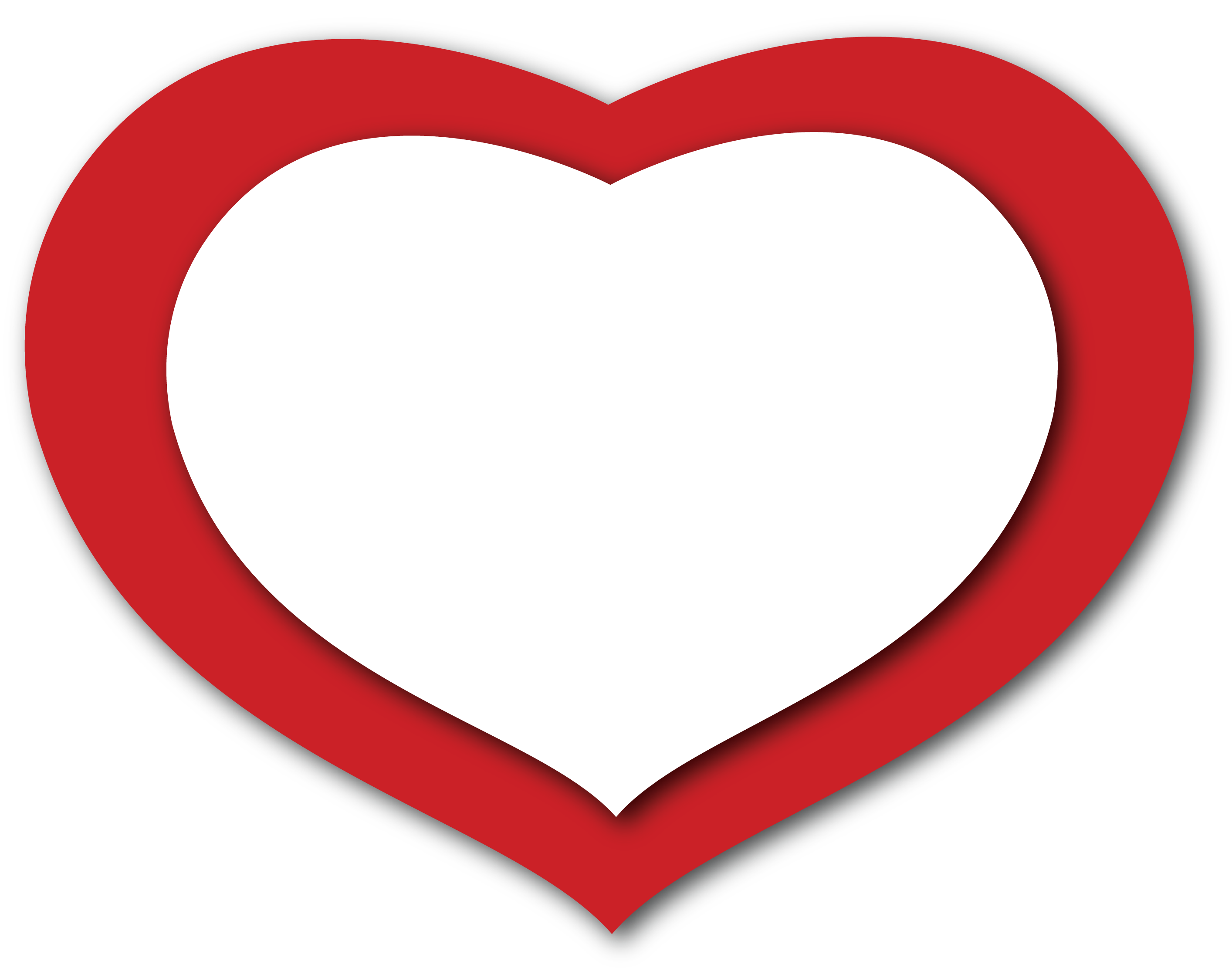 Transparent heart outline clipart