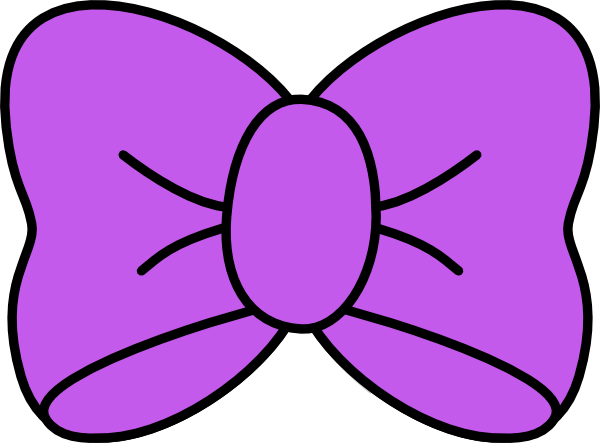 Purple Hair Bow Clipart