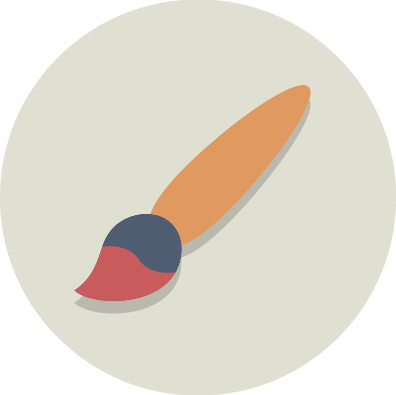 paintbrush logo - Scarlet-Ibis-Art