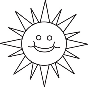 Clip art smiley face sun