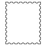 Postage stamp outline clipart