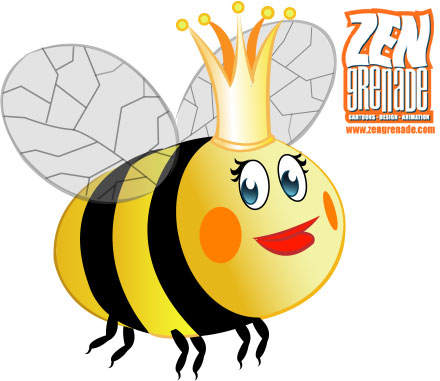 Queen Bee Cartoon | Free Download Clip Art | Free Clip Art | on ...