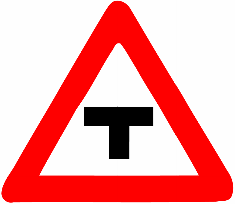 Crossroad sign (Israel road sign).png