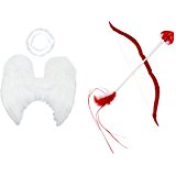 Amazon.com: FashionWings (TM) White Feather Angel Wings for 6-18 ...