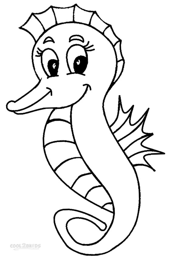 sea horse coloring pages seahorse coloring pages free printable ...