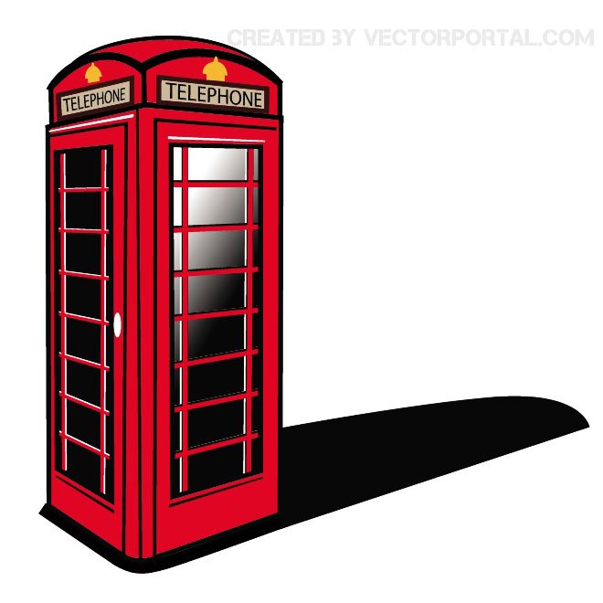 London Phone Booth Clip Art Free Vector | 123Freevectors