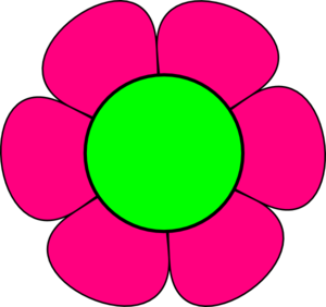 Large Green And Pink Flower Clip Art | High Quality Clip Art