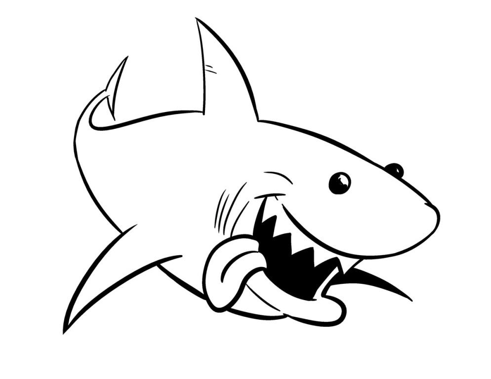 Great White Shark Coloring Page Animals Town Animals Color 9304 ...