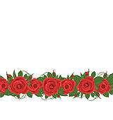 Red Flower Border Clip Art - Free Clipart Images