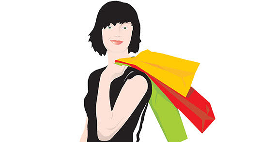 Shopping Girl Vector Free | Download Free Vector Graphic Designs ...