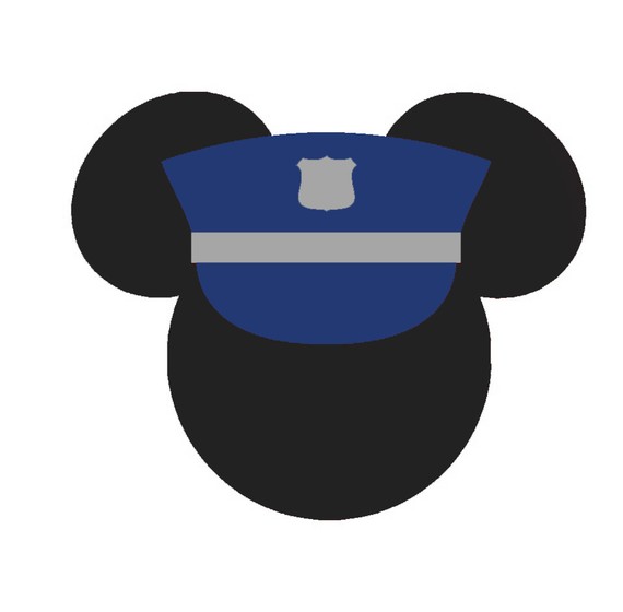 Personalized Police Mickey Mouse Disney iron on decal for shirt
