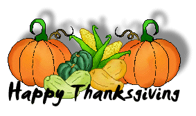 Thanksgiving Clip Art - Pumpkins, Vegetables With Happy Thanksgiving