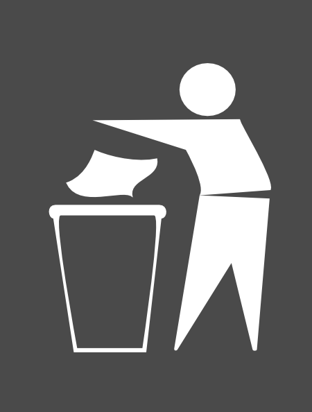 Trash Bin Sign Clip Art - vector clip art online ...