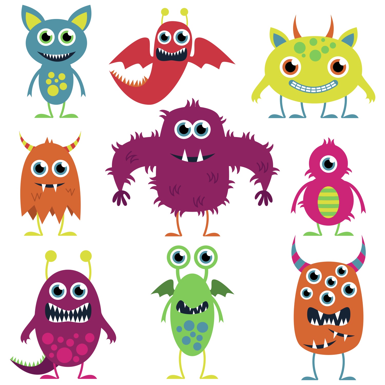 Images For > Cute Cartoon Halloween Monsters
