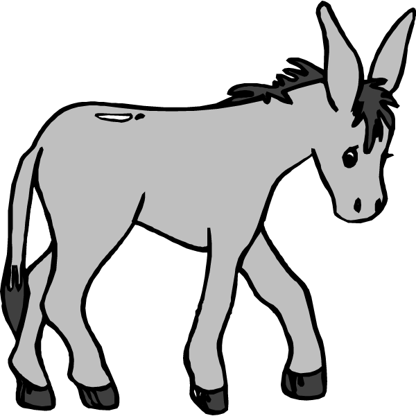 Cartoon, Donkeys and Clip art