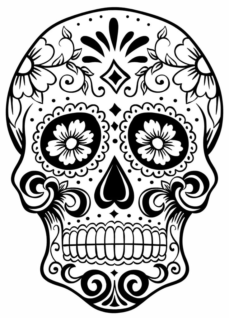 Day of the dead | Sugar Skull, Coloring Pages and Skull
