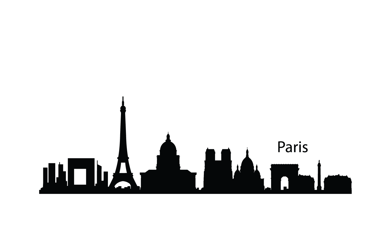 City skylines, Paris city and Paris skyline