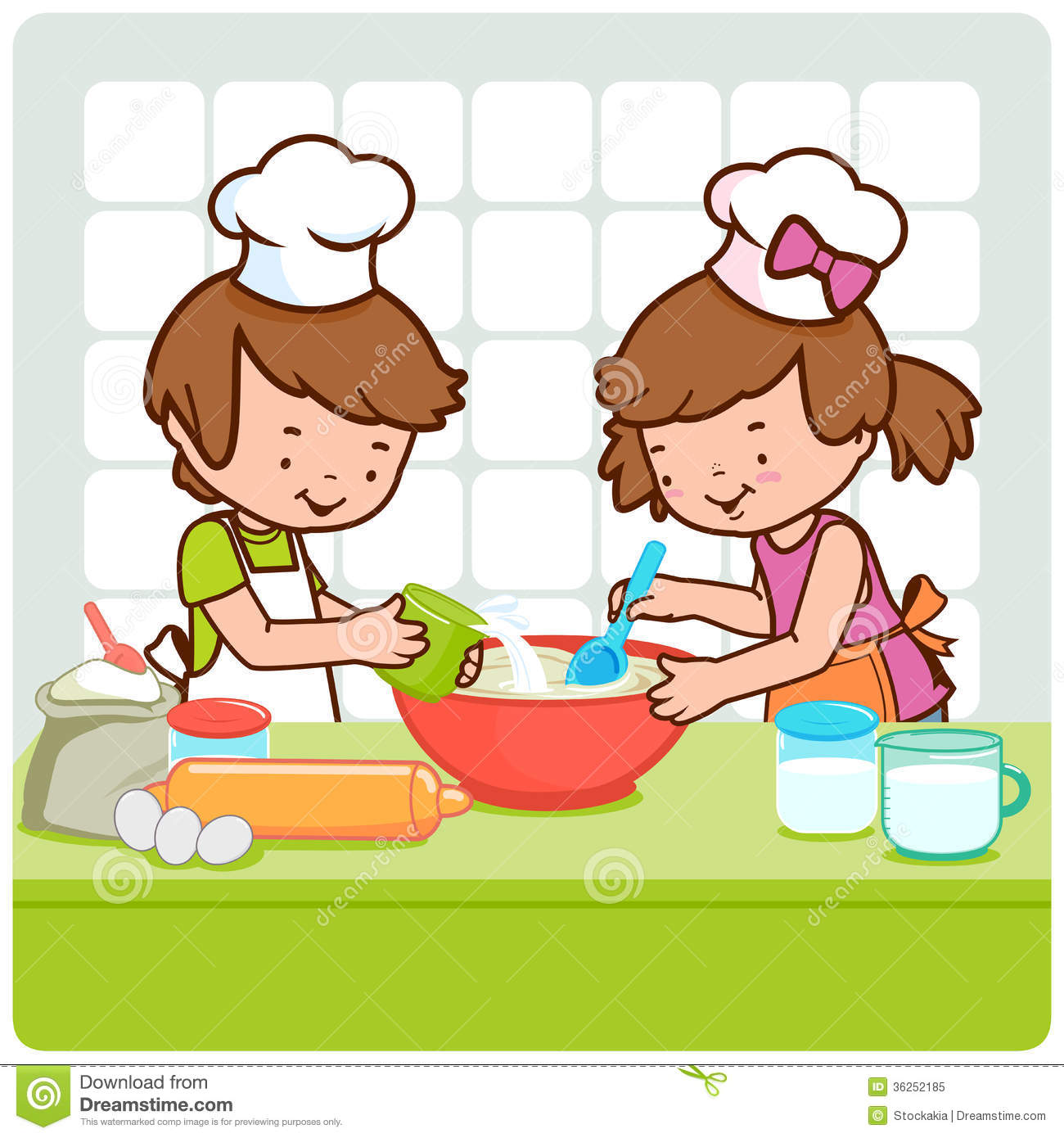 free clipart of girl cooking - photo #6