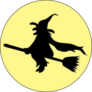 Wicked Witch Clipart Image - Wicked Witch Flying Across the Sky on ...