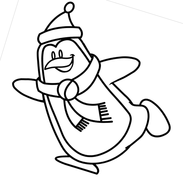 penguin ice skating coloring pages - photo #21