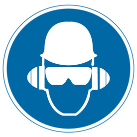Mandatory Labels - Wear Head, Hearing & Eye Protection | Seton Canada