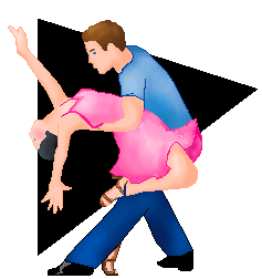 Dance Clip Art - Couple Dancing on Black Accent 2