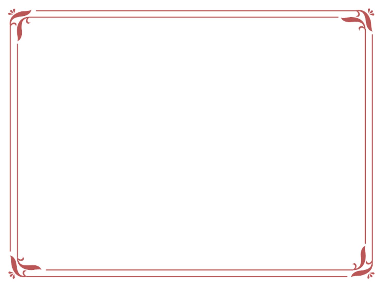 Simple Red Certificate Border