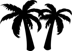 Palms Clipart Image - Palm Tree Silhouettes