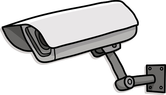 Surveillance Camera Drawing Clip Art, Vector Images ...