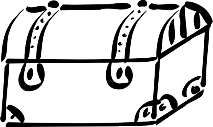 442 views Pirate treasure chest with coins clip art at vector image #24648