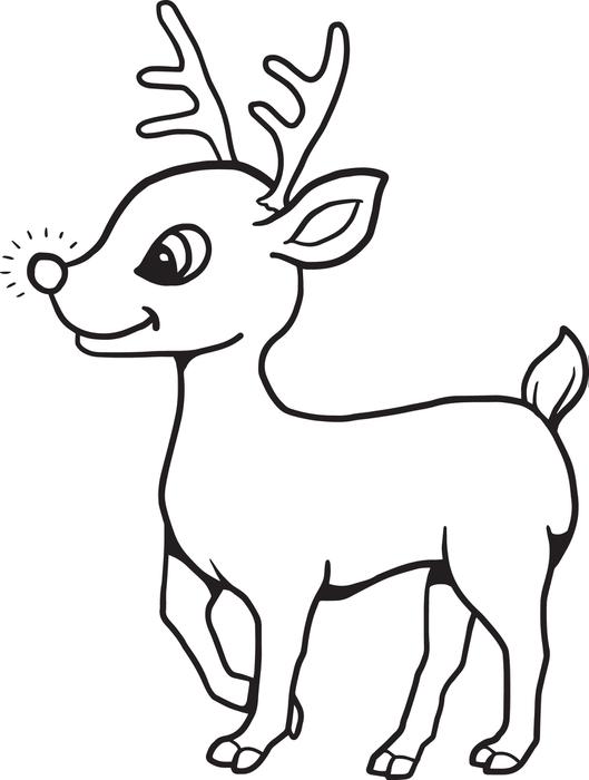 Free Printable Reindeer Coloring Pages For Kids with Reindeer