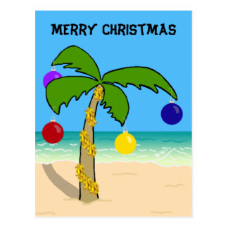 Christmas Palm Tree Postcards | Zazzle