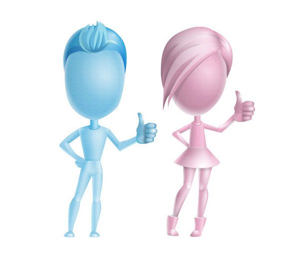 3D People Thumbs Up Free Vector | 123Freevectors