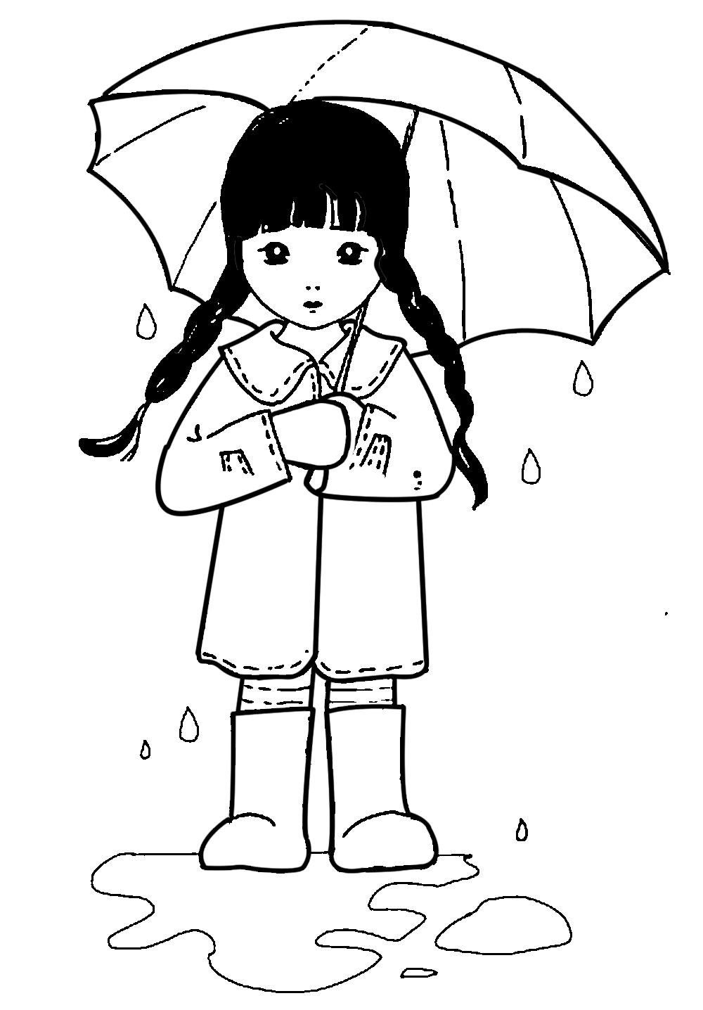 clipart girl with umbrella - photo #17