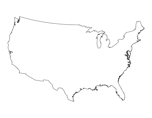 Printable Us Blank Map Clipart Best