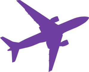 Small Purple Airplane Clip Art - vector clip art ...