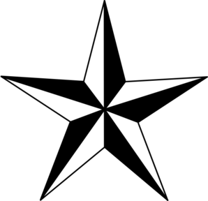 Black Nautical Star clip art - vector clip art online, royalty ...