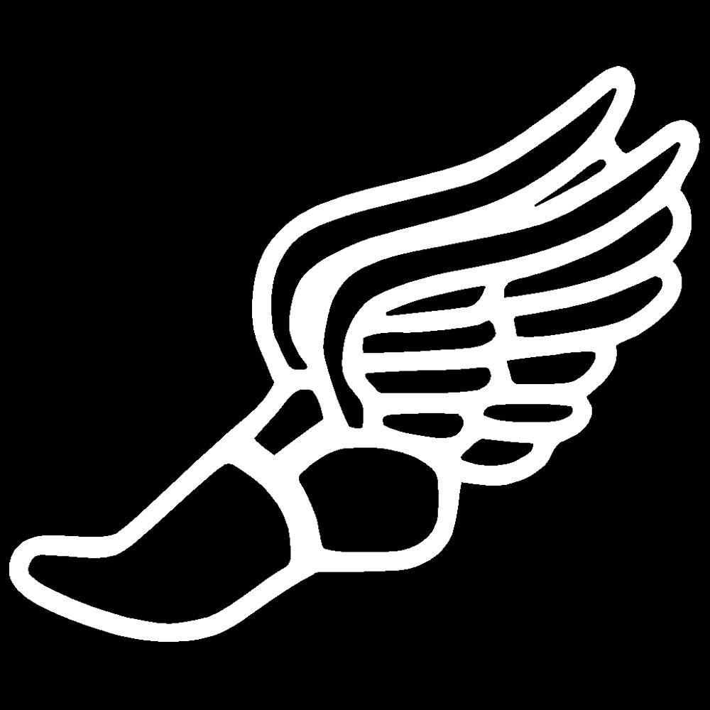 track shoes more wings black and white