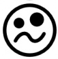 Unhappy Smiley (Black & White) : Cool Smileys