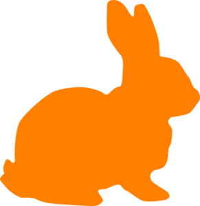 Orange Bunny Rabbit clip art - vector clip art online, royalty ...