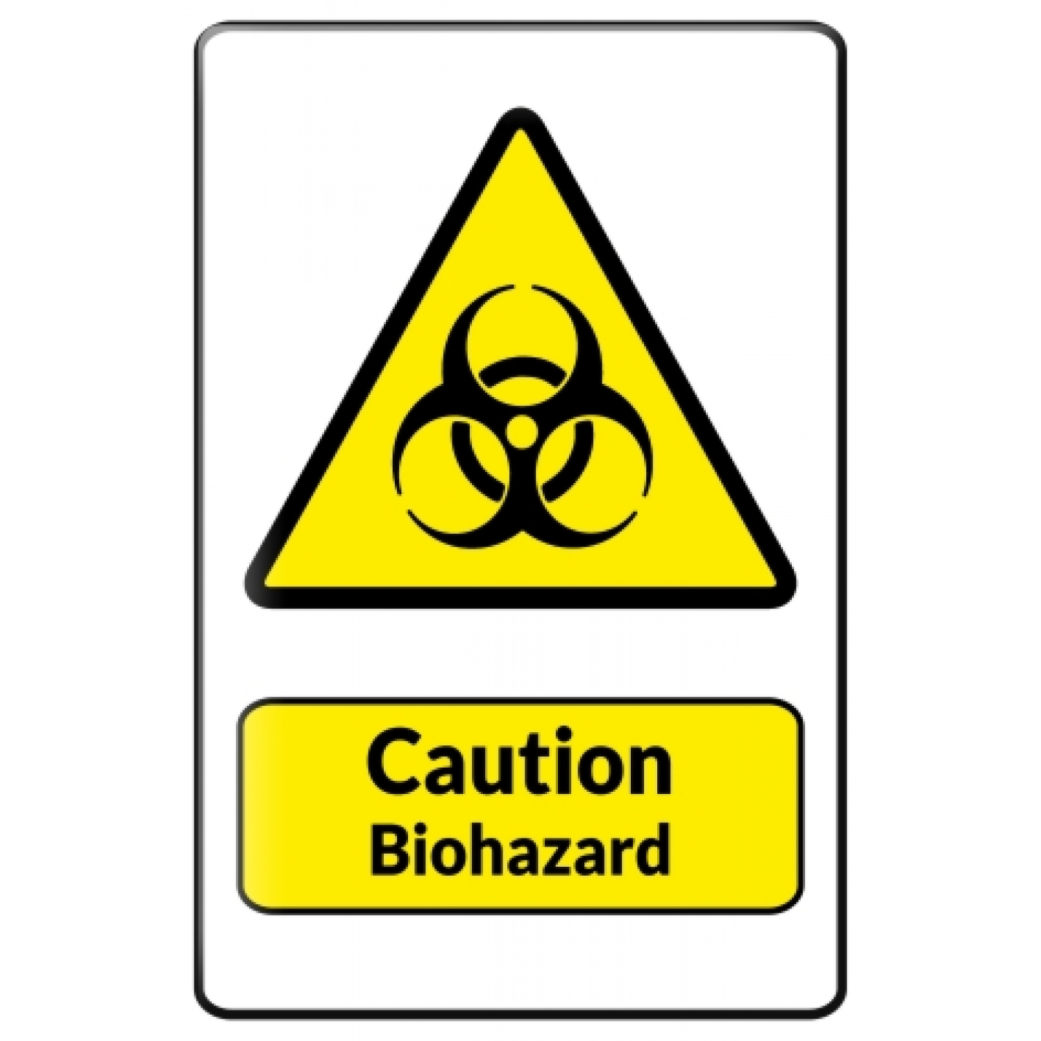 TIN Sign Warning Sign Caution Biohazard Symbol IN Black AND Yellow ...