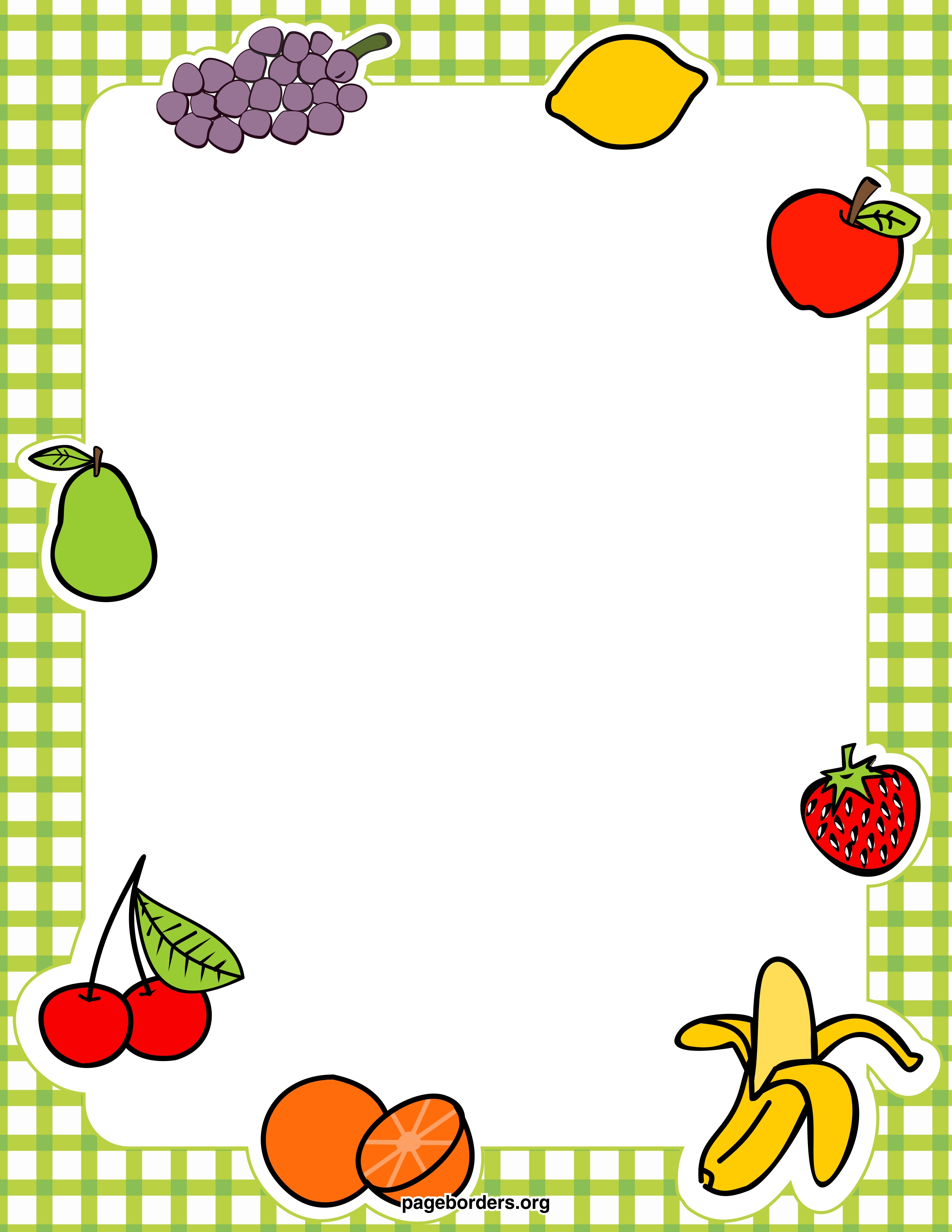 Free Food Borders: Clip Art, Page Borders, and Vector Graphics