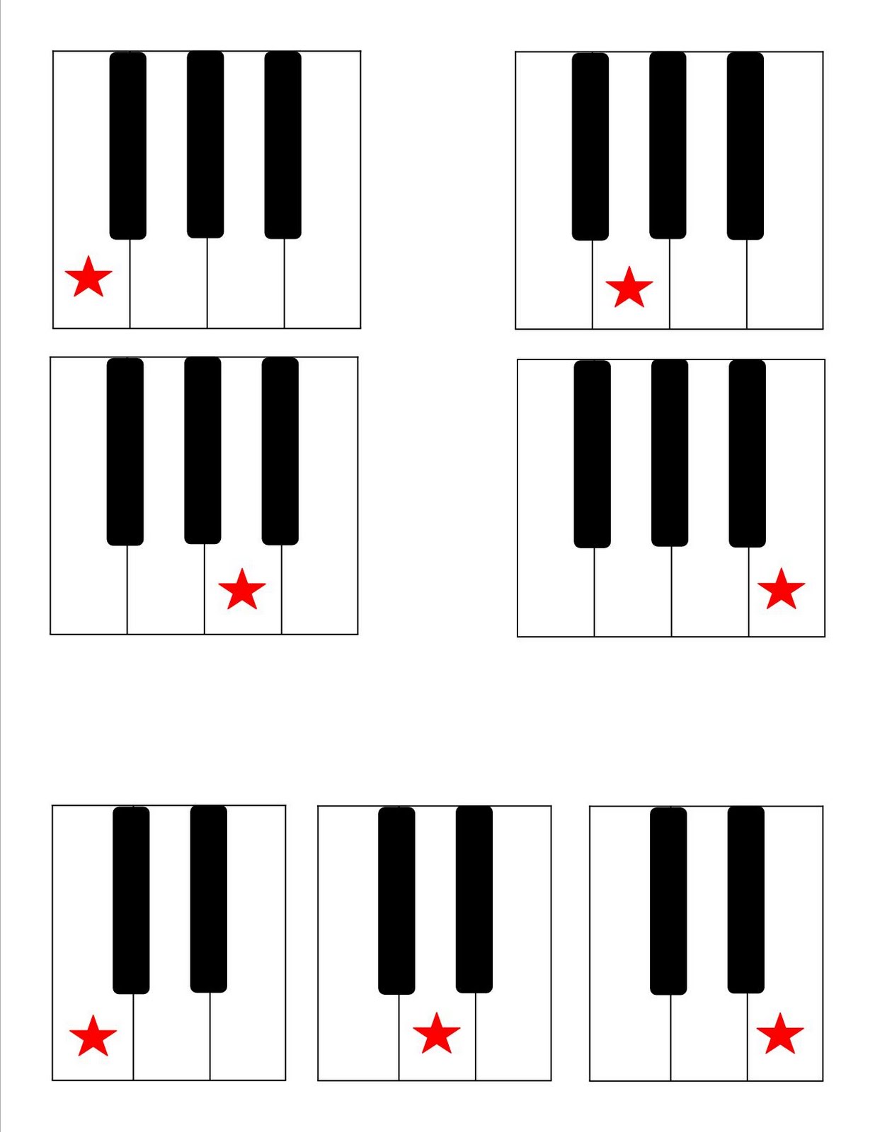 Piano Keyboard Template Printable - ClipArt Best