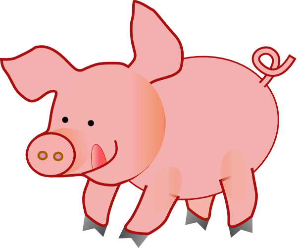 Pink Happy Pig Clip Art Vector Clip Art Online Royalty Free