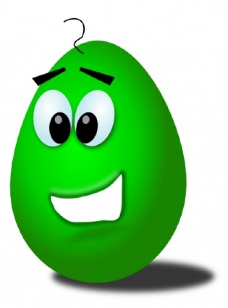Green Comic Egg clip art | Download free Vector