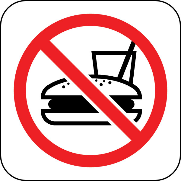 No Snacks Food Allowed: Sign, Symbol, Image, Graphics for Way ...