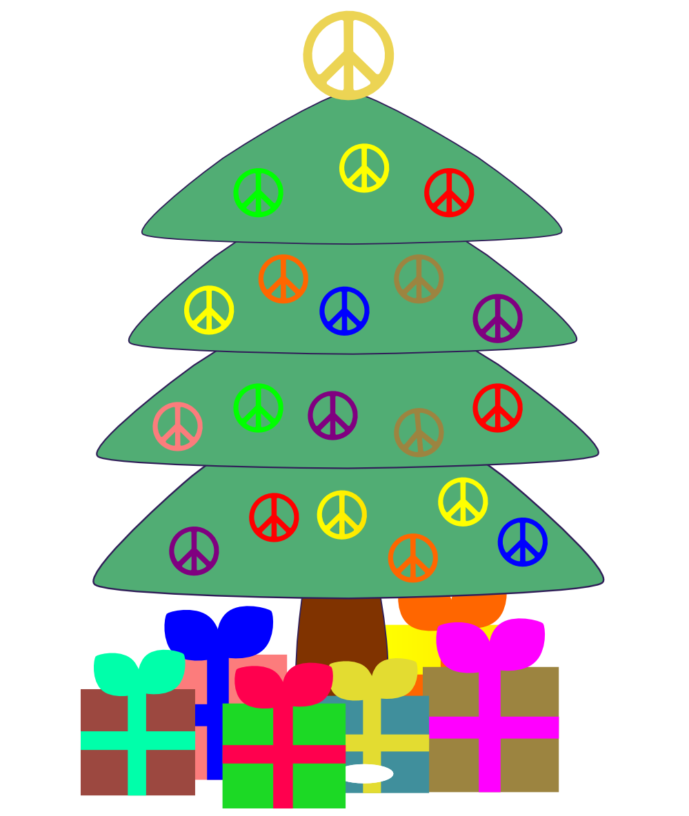 Scalable Vector Graphics Clip Art Christmas Tr Peace Sign ...
